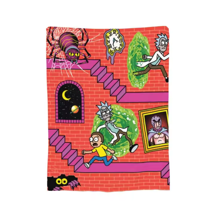 Manta de franela suave de Rick y Morty-2 para niños y adultos, sofá cama, dormitorio, regalo - 1