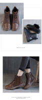 Botas cortas de realce interior de cuero, botas de caballero finas de suela gruesa, zapatos de mujer versátiles - details 5