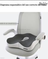 Cojín de espuma viscoelástica para asiento de oficina, almohada ortopédica para aliviar el dolor de glúteos, soporte para la cintura - details 9