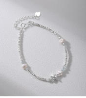Pulsera de Fragmento de Perla de Estrella Irregular de Plata Esterlina Hecho a Mano - details 0