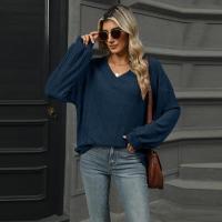 Top para mujer, camiseta holgada lisa con cuello en V, ropa popular coreana elegante de liquidación, años 90 - details 22