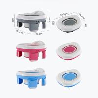 Asiento De Inodoro Para Bebé Potty Training Foldable Azul Con Bolsas 3 En 1 Portátil Y Desmontable Para Niños Y Niñas De 0 a 6 Años - details 0