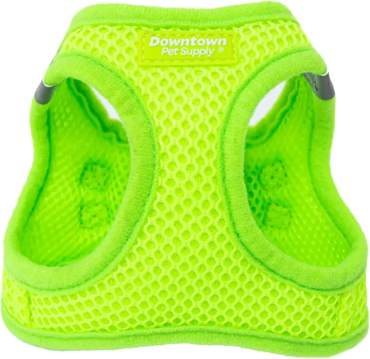 Downtown Pet Supply Arnés ajustable para perro sin tirones, con chaleco acolchado, fácil de poner en perros pequeños, medianos y grandes (Amarillo atómico, XXS) - 1