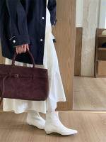 Versión coreana de versátil tubo corto botas delgadas nueva con falda botas cortas de tacón grueso zapatos franceses de mujer - details 18