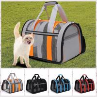 Bolso de viaje transpirable para mascotas, bolsa reflectante de tela Oxford para transporte de gatos, plegable, de hombro para perros - details 7