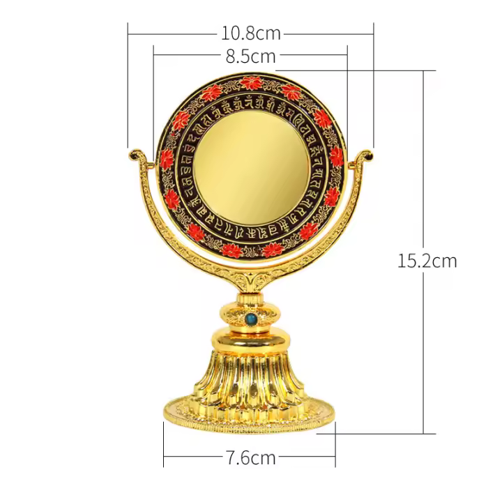 Suministros de la secta esotérica tibetana: espejos, tesoros pintados para el hogar, adornos frontales, tesoros de la estatua de la madre de Buda Sutra - 1