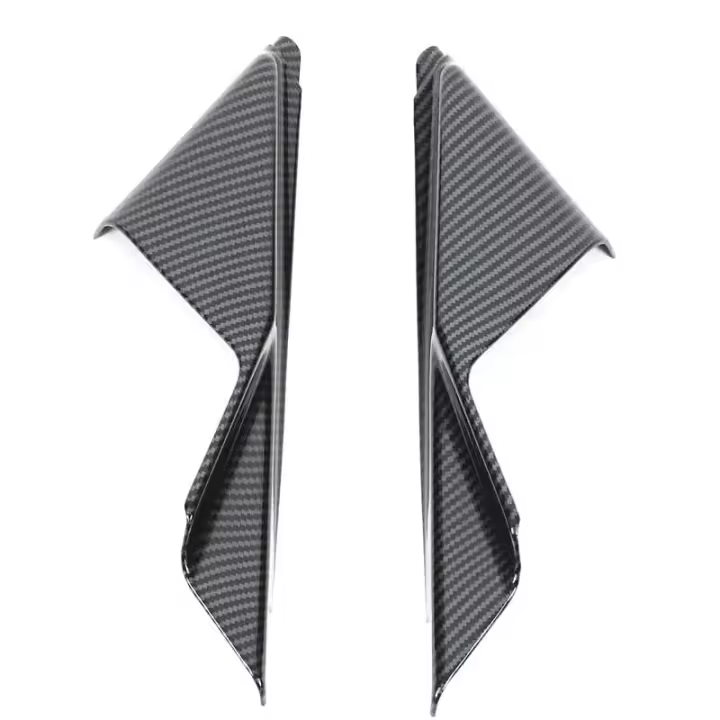 Utilizado para Nissan 370Z 2009-2020 pegatinas decorativas de pilar triangular interior delantero, decoración del pilar A del coche, patrón de fibra de carbono - 1