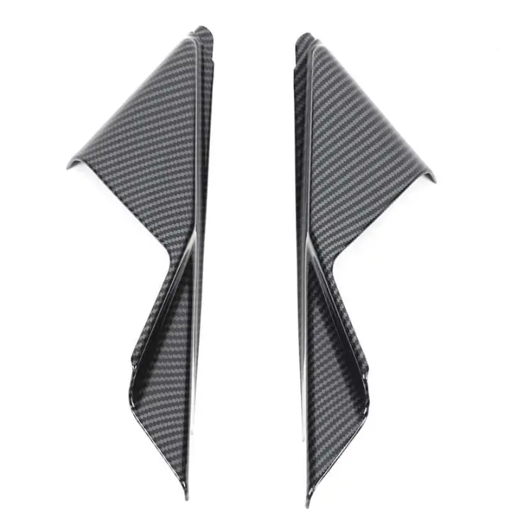 Utilizado para Nissan 370Z 2009-2020 pegatinas decorativas de pilar triangular interior delantero, decoración del pilar A del coche, patrón de fibra de carbono - 1