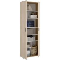 Armario Multiusos 6 estantes, Madera de ingeniería, Blanco, 61x190x35cm - details 10
