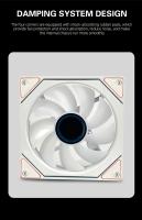 3 piezas de ventilador de refrigeración para chasis de computadora de escritorio L-J4Pro cuarta generación, 12 cm, 5V, tres pines, ARGB colorido y silencioso con diseño marino - details 8