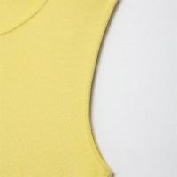 Vestido corto de punto sin mangas 2025 con cuello redondo y decoración de botones irregulares, nueva moda de verano para mujer - details 5