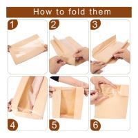 Bolsas de papel para almacenamiento de pan con ventana transparente, pegatinas de sellado para galletas, dulces y golosinas, 100 paquetes - details 4