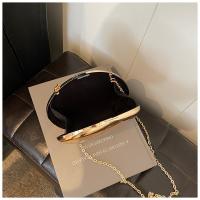 Bolso Concha Acrílica Fiesta Noche, Dorado Plateado Mujer con Bandolera Metal Brillante, Pequeño - details 9