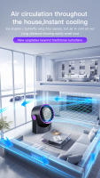 Xiaomi-ventilador eléctrico inteligente, ventilador sin aspas de 100 velocidades, carga USB, aire acondicionado silencioso de escritorio montado en la pared, para oficina, Camping en interiores - details 7