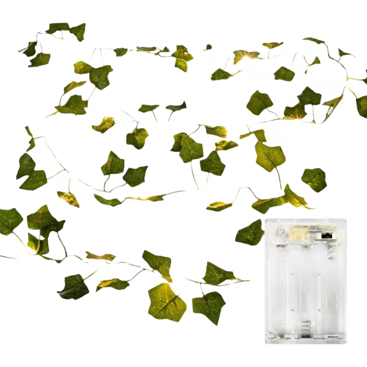 Luces hoja de 2 m de 20 L, guirnalda de luces de hielo para decoración de interiores, bodas, oficinas y fiestas - 1