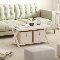 Mesa de Centro Moderne Avec Croisée, Blanco - details 1