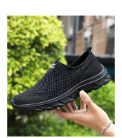 Zapatos informales de malla de aire para hombre, zapatillas ligeras transpirables sin cordones, mocasines cómodos, moda de verano - details 24
