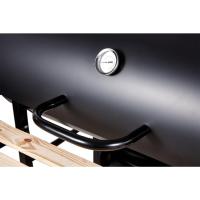Parrilla de Carbón con Ruedas para Jardín Exterior BBQ Soportes Faciles de Movimiento, 2 Estantes de Madera Plegables para Almacenar Comidas 101×70.5×94.5CM - details 6