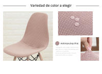 Funda De Silla Estilo Nórdico 1/4/6 Piezas Tela Dd Protección ANTI-MANCHA - details 4