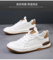 Zapatos de cuero para hombre, zapatos casuales huecos y transpirables de suela gruesa - details 18