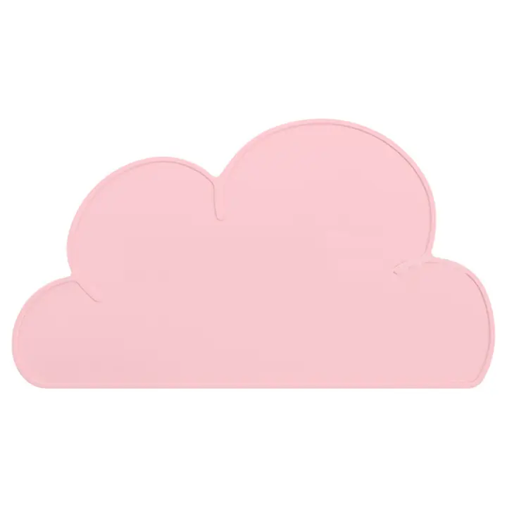Mantel Individual para niños, tapete para mesa, silicona de calidad alimentaria, impermeable, aislamiento térmico, dispositivo de cocina, fácil limpieza, nube/cuadrada - 1