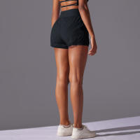 Hamidou-pantalones cortos de Yoga para mujer, Shorts de malla transparente, ajustados, transpirables, de secado rápido, para gimnasio - details 8