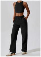 Top Deportivo de Yoga para Mujer Gimnasio Crop Tops Sin Costuras Uso en la Calle Cuello Redondo Manga Corta Secado Rápido Ideal para Primavera/Verano - details 21