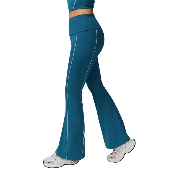 Pantalones deportivos acampanados de cintura alta para mujer, ropa de gimnasio, ropa deportiva, pantalones de yoga para fitness - 1