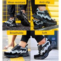 Zapatos de Seguridad para Hombres Zapatillas de Trabajo a Prueba de Perforaciones con Punta de Acero Indestructibles Moda Protección Seguridad - details 6