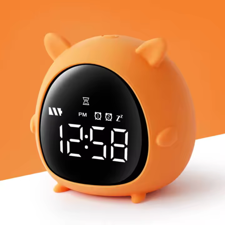 Bonito reloj despertador digital para niños, despertador de cabecera para dormitorio, despertador con temporizador. - 1