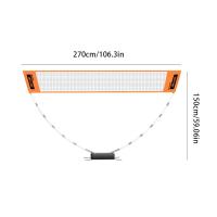 Red de bádminton ajustable en altura, fácil instalación, red de entrenamiento de tenis y voleibol plegable con bolsa de transporte profesional - details 0