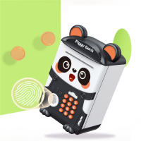 Hucha de Panda de dibujos animados para niños, caja de dinero linda, ahorro de dinero en efectivo, moneda, contraseña, huella digital, cajero automático, juguete educativo para niños, regalo - details 6