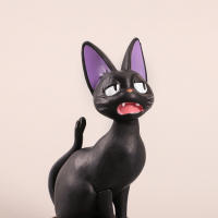 6pcs/set juguetes de acción de dibujos animados muñeca modelo conjunto gato negro juguetes regalo de cumpleaños de los niños micro paisaje ornamento decoración del hogar - details 1