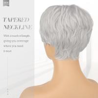 Pelucas sintéticas cortas de corte Pixie, peluca en capas de pelo Bob con parte lateral y flequillo esponjoso, extensión de cabello Natural para mujer, pelucas rectas para uso diario - details 11