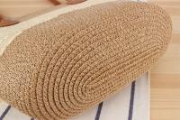 Bolso de mano de gran capacidad a rayas Bolso tejido a mano con textura premium Bolso de hombro versátil de vacaciones - details 15