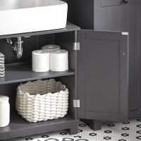 Armario de Baño de Suelo con 1 Estante y 2 Puertas 60 x 30 x 60 cm Ideal para Almacenamiento de Lavabo - details 14