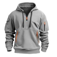 Camiseta Casual con Capucha de Vellón Manga Grande, Múltiples Bolsillos, Ajuste Suelto, Moda para Hombres y Mujeres, Sudadera a la Moda en Talla Grande - details 5