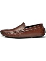 Mocasines para hombre con punta redonda de cuero, mocasines tipo penny, zapatos náuticos, cómodos, antideslizantes, flexibles, para fiestas. - details 13