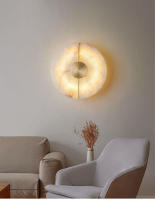 Tomaxin Lámpara de Pared de Mármol 20CM Luz Nocturna de 3W Diseño Sencillo y Natural - details 0