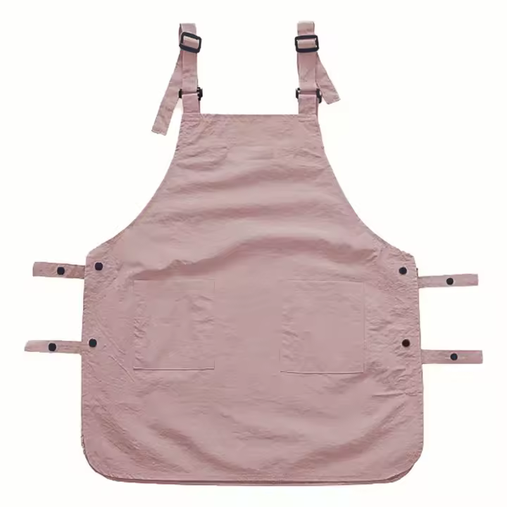 Delantal de limpieza ajustable de alta calidad, delantal impermeable de poliéster con bolsillos, delantal de cocina transpirable anticontaminación para el hogar - 1