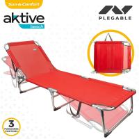 Plegable con Parasol Gris, Antivuelco, Reclinable 3 Posiciones, Material: Acero y textileno, Medidas: 193x53x30cm, Peso máx. soportado 110Kg, Tumbonas Plegables (62288) - details 17