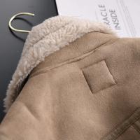 Chaqueta gruesa y cálida de piel de oveja para mujer, abrigo corto marrón para motocicleta, chaquetas de piel de oveja sintética, prendas de vestir de invierno - details 22