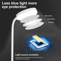Lámpara LED de mesa recargable por USB, luz ajustable, Flexible, cuello de cisne, protección ocular, lámpara de lectura - details 4