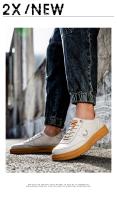 Xiaobai zapatos de hombre 2025 nueva superficie de cuero de verano deportes suela suave transpirable No. 1 zapatos de junta casual zapatos de cuero de los hombres. - details 7