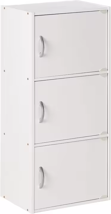 Estantería con 3 Repisas en Madera MDF Color Blanco - 1