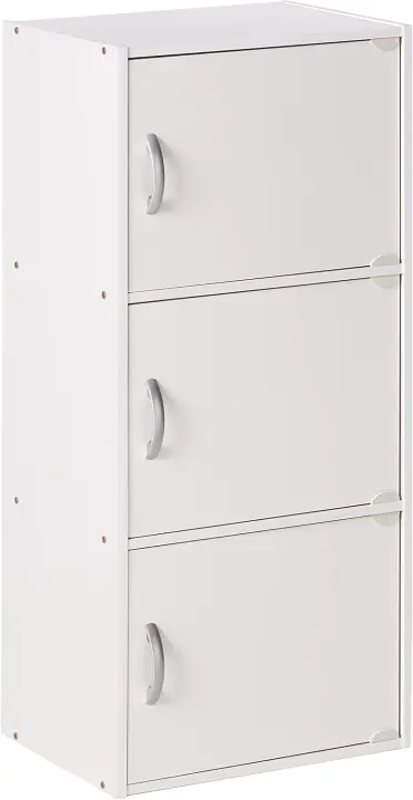 Estantería con 3 Repisas en Madera MDF Color Blanco - 1