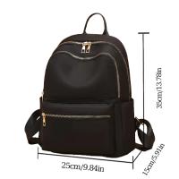 Mochila Oxford de gran capacidad para mujer, resistente al agua y al desgaste, de Color sólido, a la moda e informal, para viajes - details 0