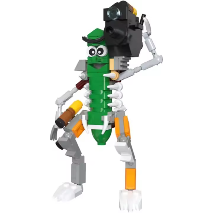 Juego de bloques de construcción de personajes del juego, kit de construcción de modelos 3D, figura de acción, modelo de robot, juego creativo de ladrillos de monstruo MOC, decoraciones de escritorio coleccionables para adultos (391 piezas) - 1