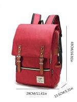 Mochila retro para ordenador portátil con puerto de carga USB, mochila de viaje impermeable para hombres y mujeres - details 45
