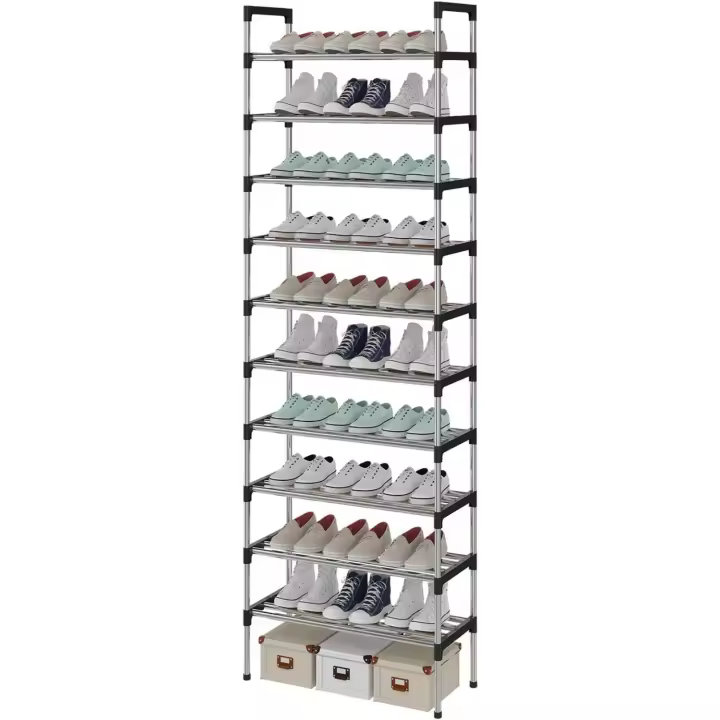 Estante de Zapatos Ajustable para 30 Pares Diseño Apilable Industrial Robusto, Duradero, Fácil de Limpiar Ahorro de Espacio - 1